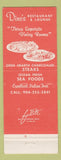 Matchbook Cover - Dino's Supper Club Restaurant Daytona Beach FL