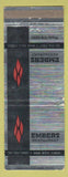 Matchbook Cover - Embers Restaurant Miami Beach FL WORN
