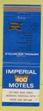 Matchbook Cover - Imperial 400 Motel Bozeman MT WEAR