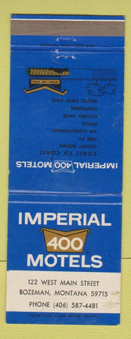 Matchbook Cover - Imperial 400 Motel Bozeman MT WEAR