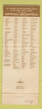 Matchbook Cover - Imperial 400 Motel Bozeman MT WEAR