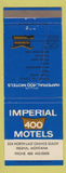 Matchbook Cover - Imperial 400 Motel Helena MT WEAR