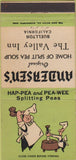 Matchbook Cover - Andersen's Pea Soop Buellton CA 30 Strike