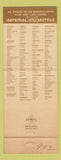 Matchbook Cover - Imperial 400 Motel Flint MI