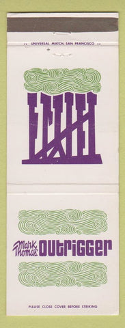 Matchbook Cover - Mark Thomas' Outrigger Monterey CA