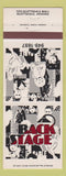 Matchbook Cover - Back Stage Scottsdale AZ Movie Stars