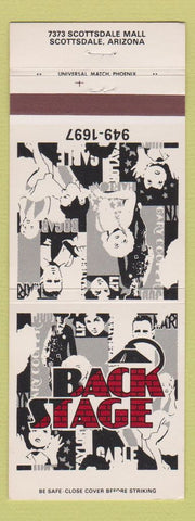 Matchbook Cover - Back Stage Scottsdale AZ Movie Stars