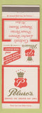 Matchbook Cover - Peluso's Restaurant Oakland San Leandro CA