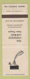 Matchbook Cover - Company Inkwell Restaurant Arlington VA
