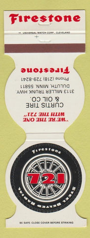 Matchbook Cover - Firestone Tires Curtis oil Duluth MN