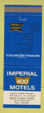 Matchbook Cover - Imperial 400 Motel Flint MI #2