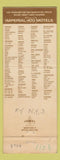 Matchbook Cover - Imperial 400 Motel Port Arthur TX