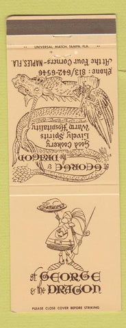Matchbook Cover - George & The Dragon Naples FL