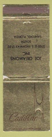Matchbook Cover - Joe Creamons Cadillac Sanford FL WORN