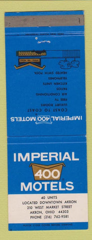 Matchbook Cover - Imperial 400 Motel Akron OH