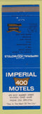Matchbook Cover - Imperial 400 Motel Warren OH