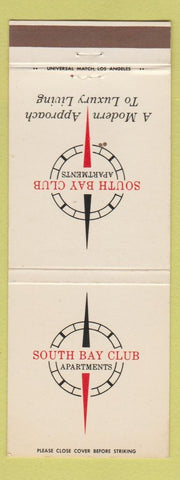 Matchbook Cover - South Bay Club Apartments West Los Angeles Long Beach CA