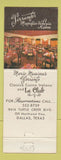 Matchbook Cover - Sorrento's Pizza Italian Dallas TX