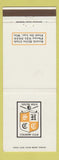 Matchbook Cover - South Hills Country Club Fond Du Lac WI