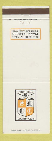 Matchbook Cover - South Hills Country Club Fond Du Lac WI