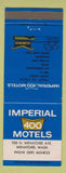 Matchbook Cover - Imperial 400 Motel Wenatchee WA