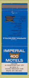 Matchbook Cover - Imperial 400 Motel Bay City MI