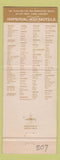 Matchbook Cover - Imperial 400 Motels NO TOWN