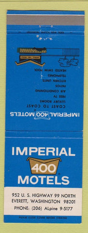 Matchbook Cover - Imperial 400 Motel Everett WA #1