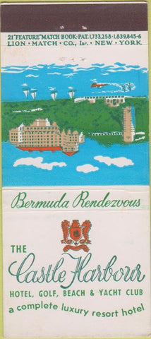 Matchbook Cover - Castle Harbour Hotel Bermuda 21 Feature