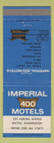 Matchbook Cover - Imperial 400 Motel Seattle WA #1