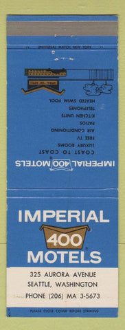Matchbook Cover - Imperial 400 Motel Seattle WA #1