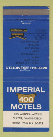Matchbook Cover - Imperial 400 Motel Seattle WA #2