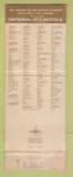 Matchbook Cover - Imperial 400 Motel Seattle WA #2