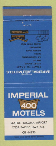 Matchbook Cover - Imperial 400 Motel Seattle Tacoma Airport WA #1
