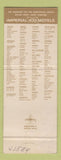 Matchbook Cover - Imperial 400 Motel Seattle Tacoma Airport WA #2