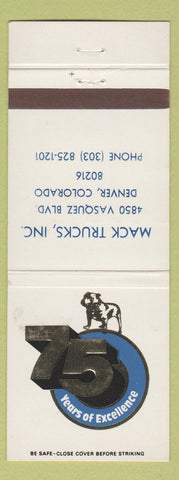 Matchbook Cover - Mack Trucks 75th Denver Colorado