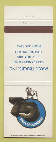 Matchbook Cover - Mack Trucks 75th Eugene OR