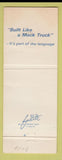 Matchbook Cover - Mack Trucks 75th Eugene OR