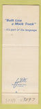 Matchbook Cover - Mack Trucks 75th Gainesville GA