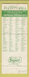 Matchbook Cover - Imperial 400 Motel South San Francisco CA Christmas