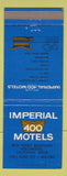 Matchbook Cover - Imperial 400 Motel Hollywood CA