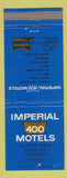Matchbook Cover - Imperial 400 Motel Marysville CA