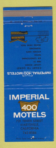 Matchbook Cover - Imperial 400 Motel Marysville CA