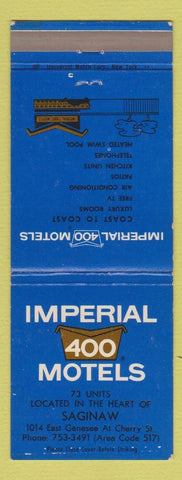 Matchbook Cover - Imperial 400 Motel Saginaw MI WEAR