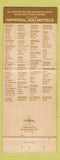 Matchbook Cover - Imperial 400 Motel Saginaw MI WEAR