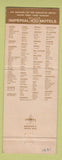 Matchbook Cover - Imperial 400 Motel Kankakee IL