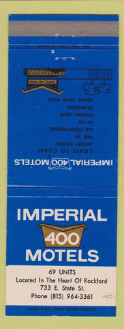 Matchbook Cover - Imperial 400 Motel Rockford IL