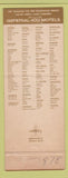 Matchbook Cover - Imperial 400 Motel Granite City IL #1