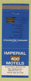 Matchbook Cover - Imperial 400 Motel Granite City IL #2