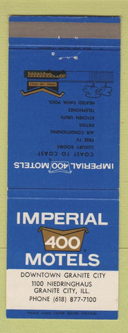 Matchbook Cover - Imperial 400 Motel Granite City IL #2